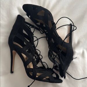 Aldo Black Strappy Heels